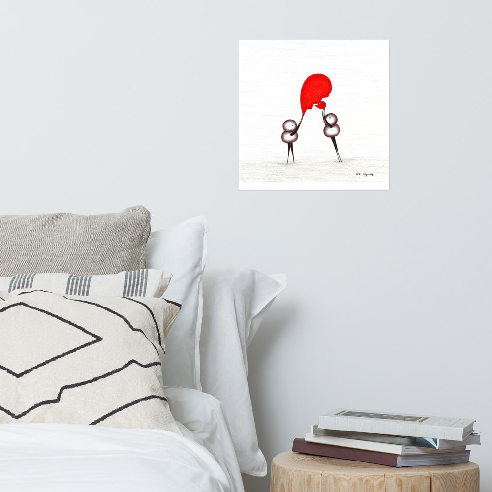 Two-Piece Heart - Matte Poster Print